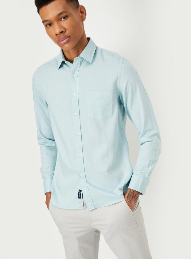 Men Regular Fit Solid Shirt