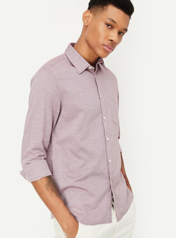 Men Regular Fit Solid Shirt