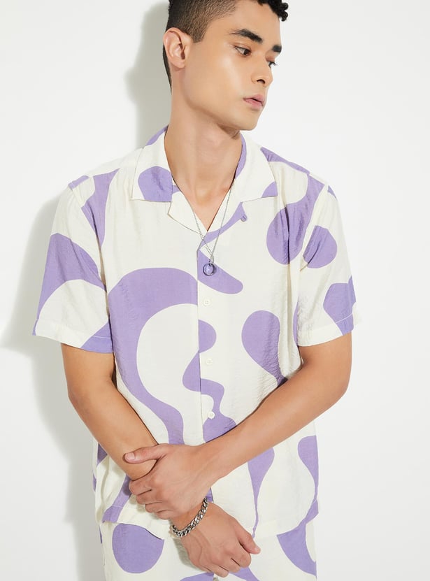 URB_N Men Oversized Printed Resort Shirt