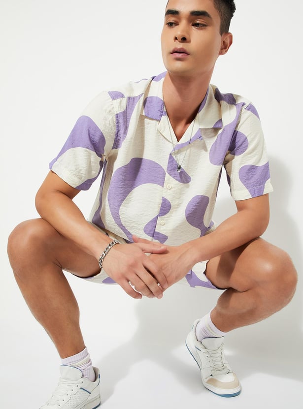 URB_N Men Oversized Printed Resort Shirt