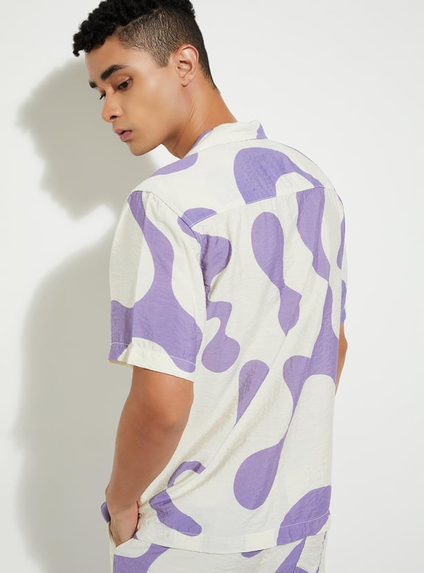 URB_N Men Oversized Printed Resort Shirt