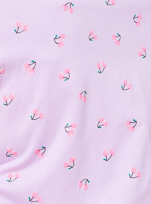 Women Printed Knit Night Dress