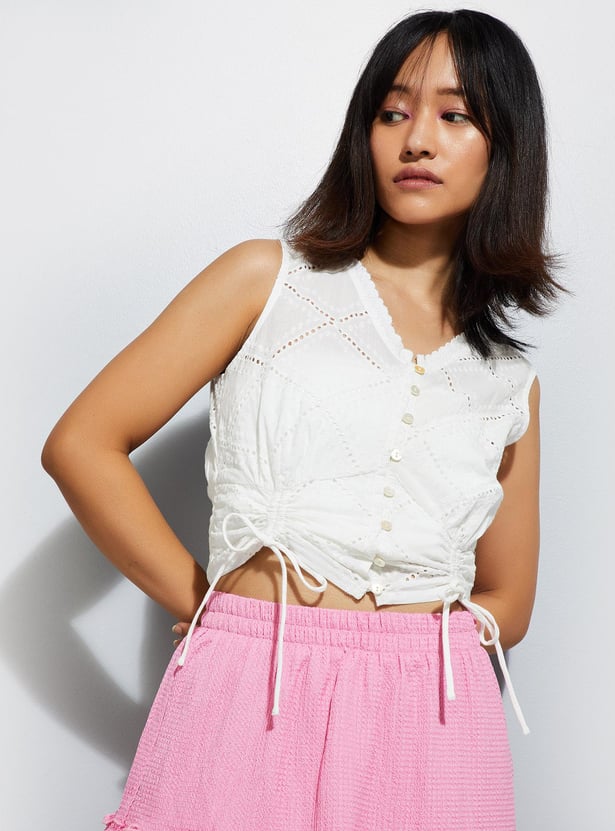 andmary Eve line zip tops IVORY（ANDMARY】Eve line zip tops）