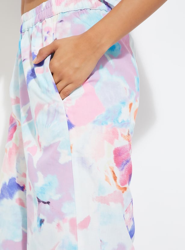 URB_N Women Printed Wide Leg Trousers