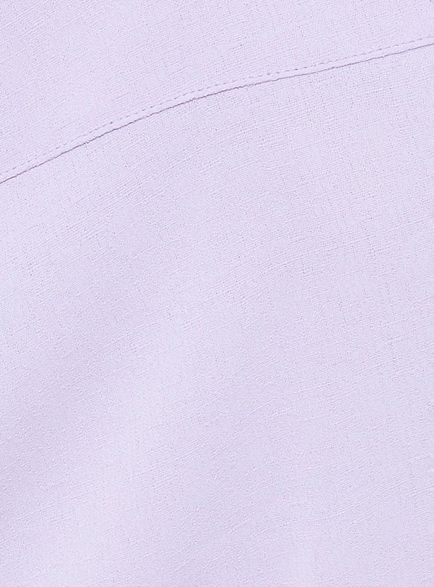 URB_N Women Solid Knotted Hem Shirt