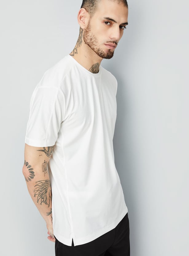 Men Solid Sports T-shirt