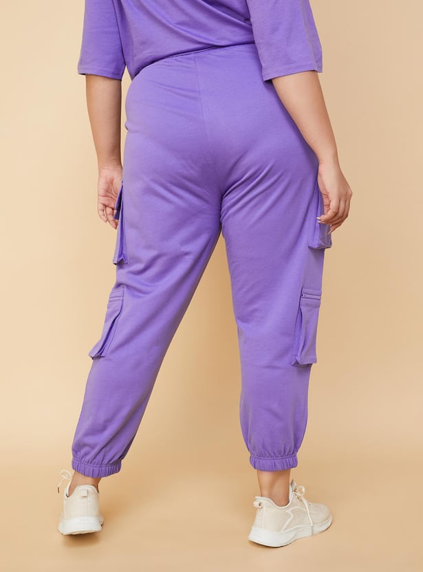 Buy Women Solid Cargo Joggers Online at just Rs. 1299.0 - 1000013715754 ...