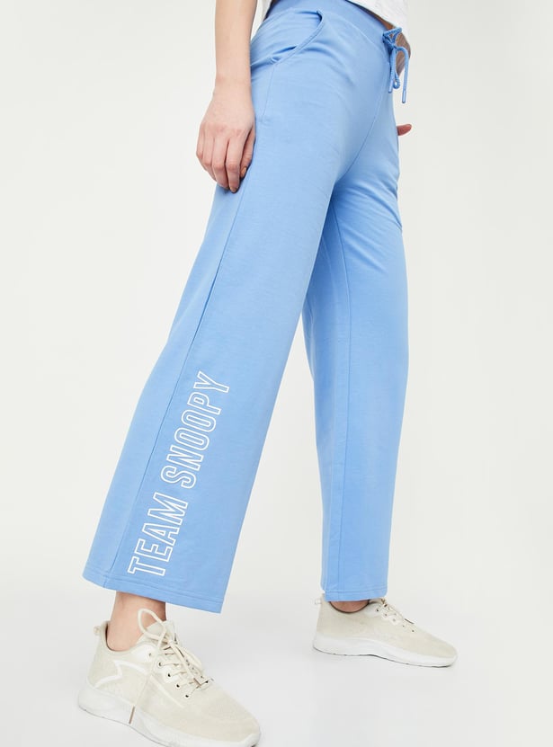 Women Snoopy Printed Track Pants