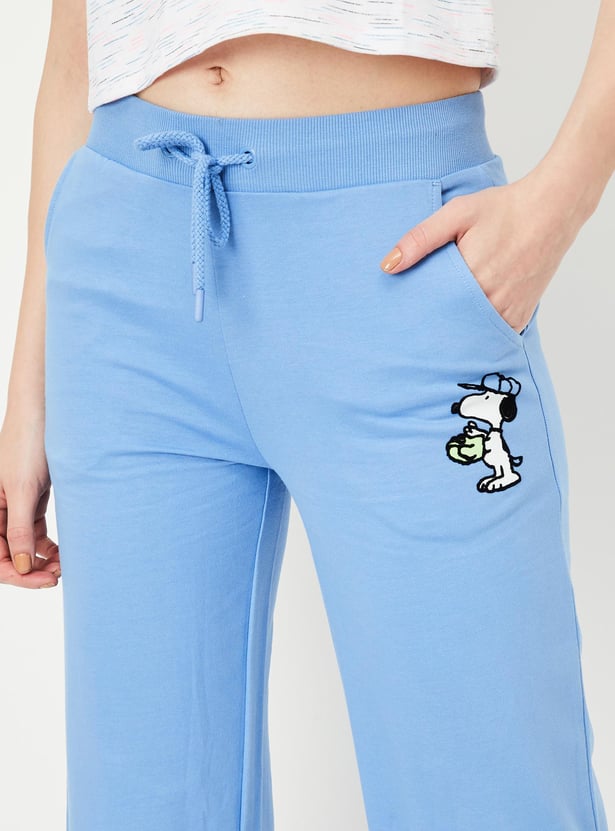 Women Snoopy Printed Track Pants