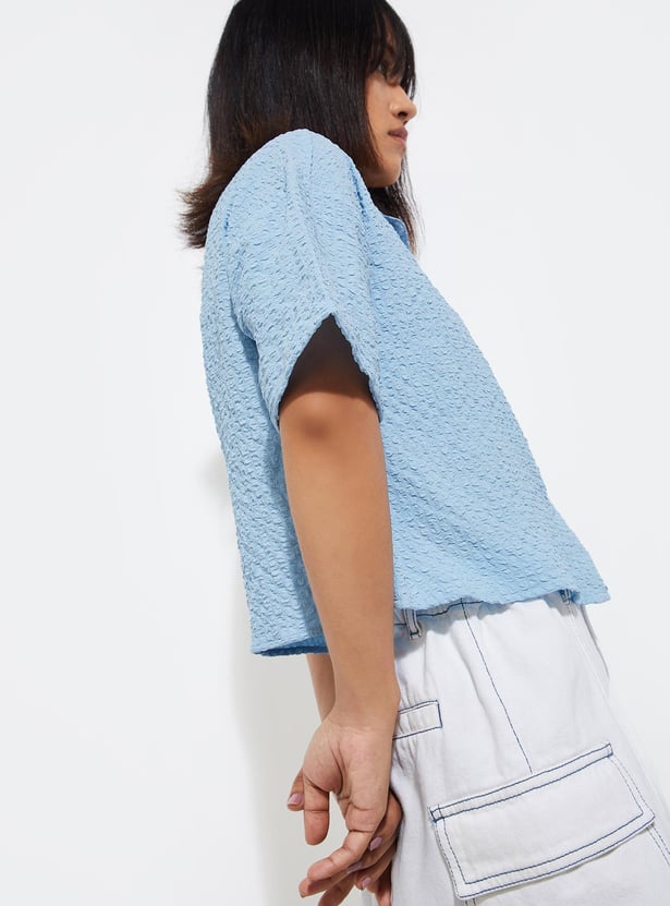 URB_N Women Textured Shirt