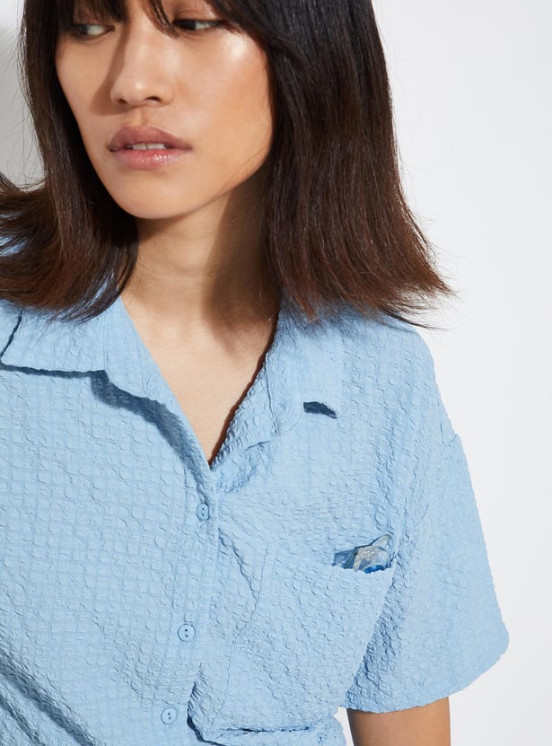 URB_N Women Textured Shirt