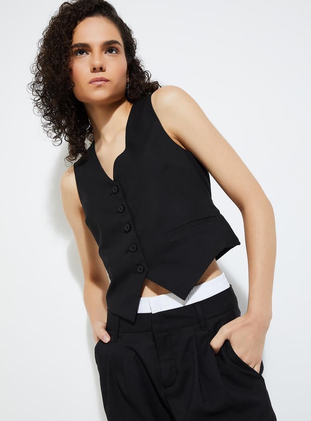 URB_N Women Solid Vest Top