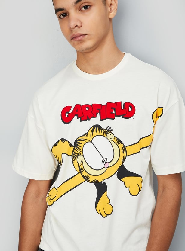 Boys Oversized Garfield Print T-shirt