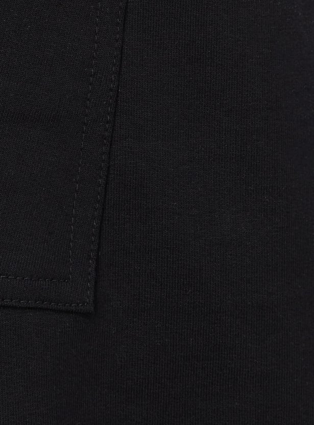 Girls Solid Mini Skirt with Cargo Pockets