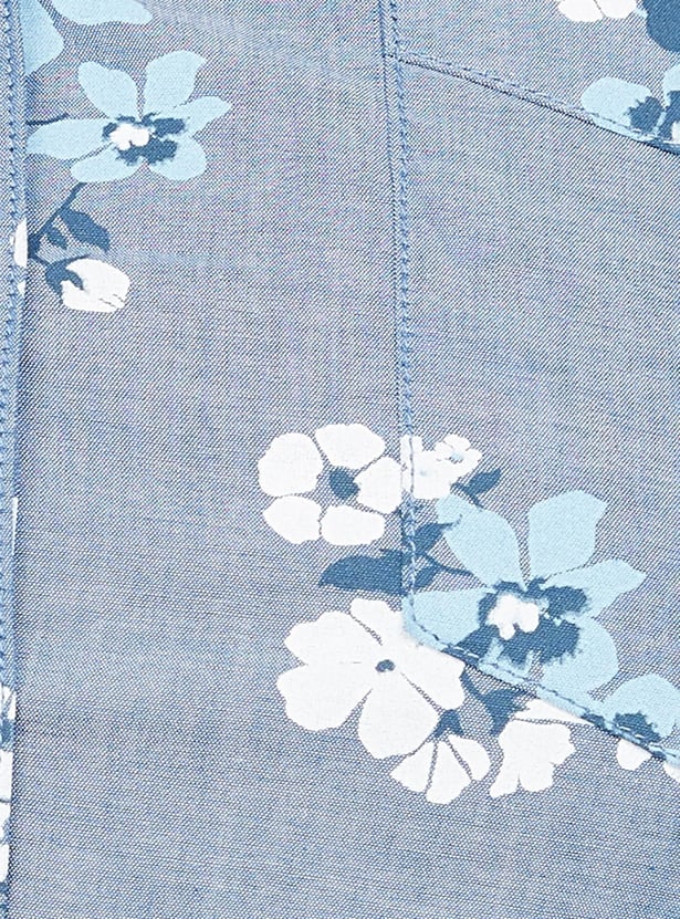 Women Floral Printed Shirt Dress