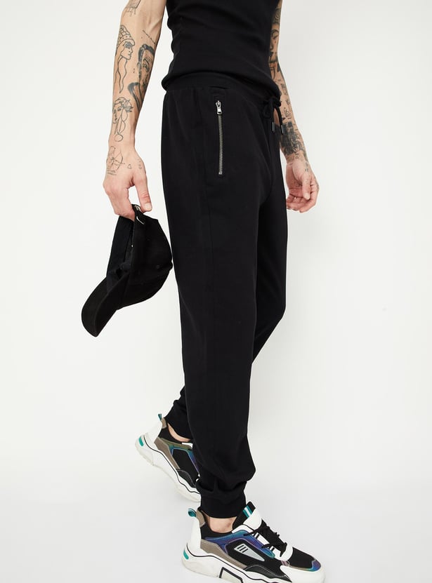 Solid black joggers online