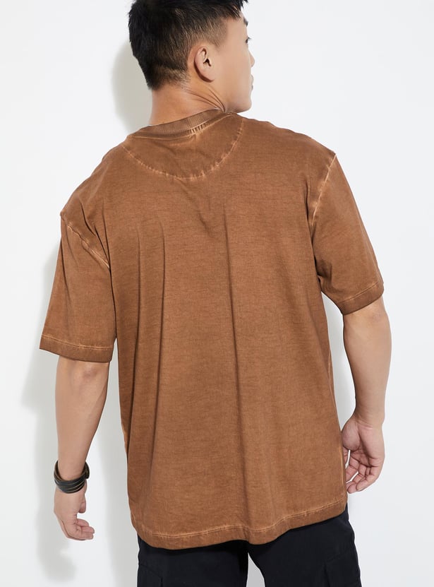 新品 Pigment Dyed Relax Fit T-shirts brown e9ee9d11f1bab462fa7b413b9ff34d