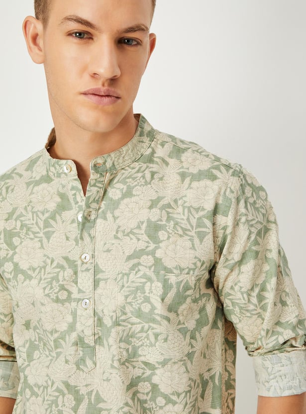 Men Printed Short Kurta