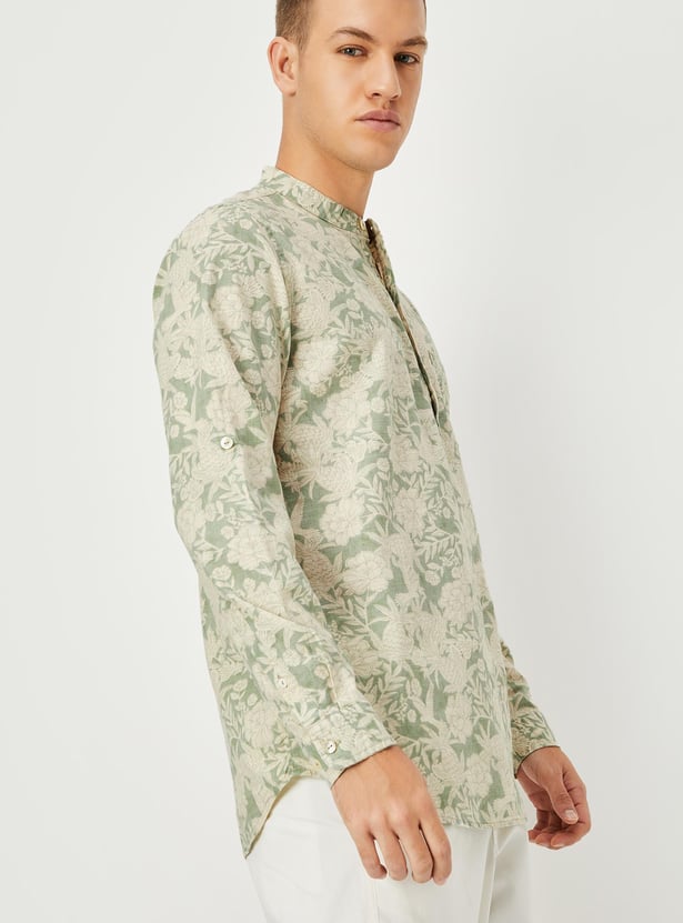 Men Printed Short Kurta