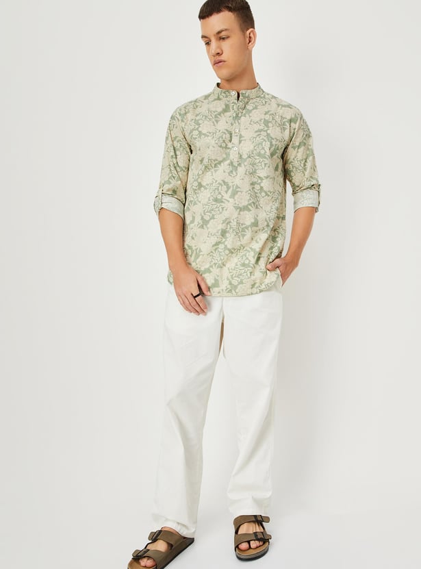 Men Printed Short Kurta