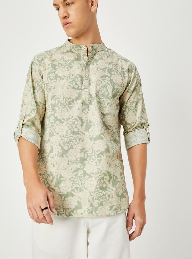 Men Printed Short Kurta