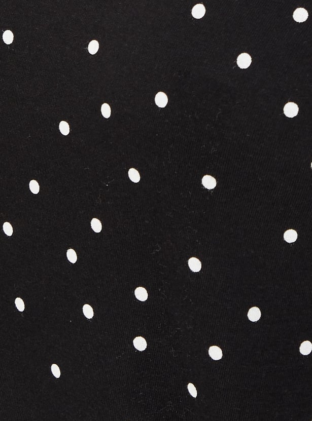 Women Polka Dot Print T-shirt