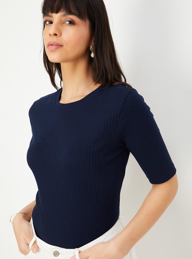 Buy Women Ribbed Top Online at just Rs. 399.0 - 1000013827167