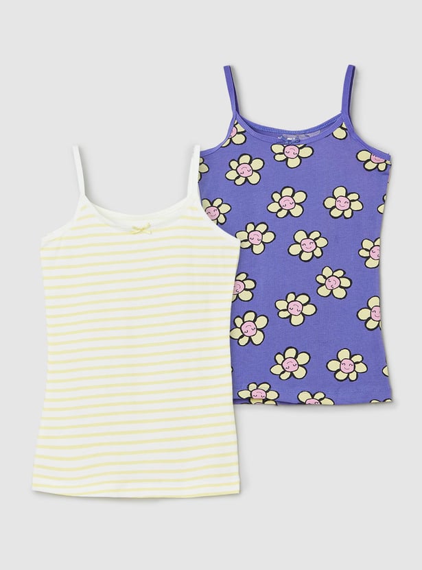 Girls Assorted Camisoles - Pack of 2