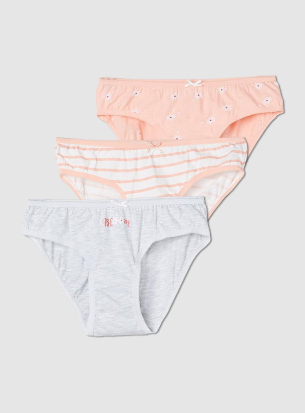 Girls Printed Panties - Pack of 3