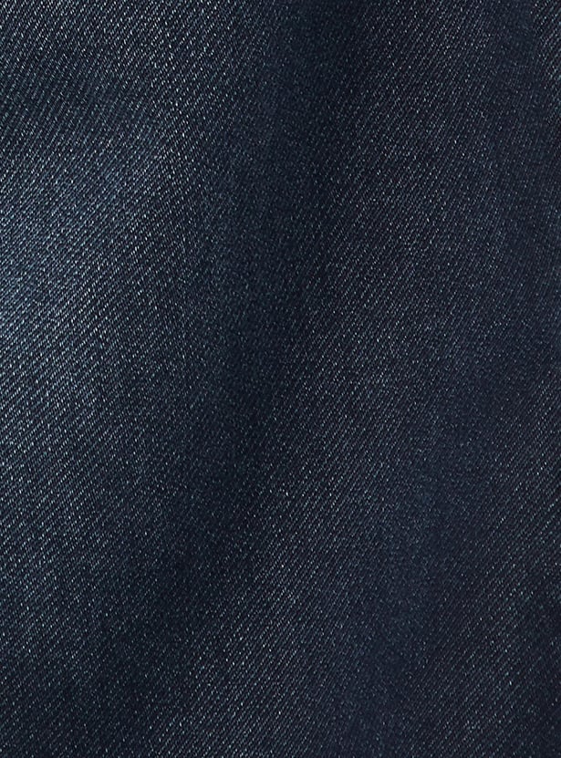 Men Carrot Fit Washed Jeans