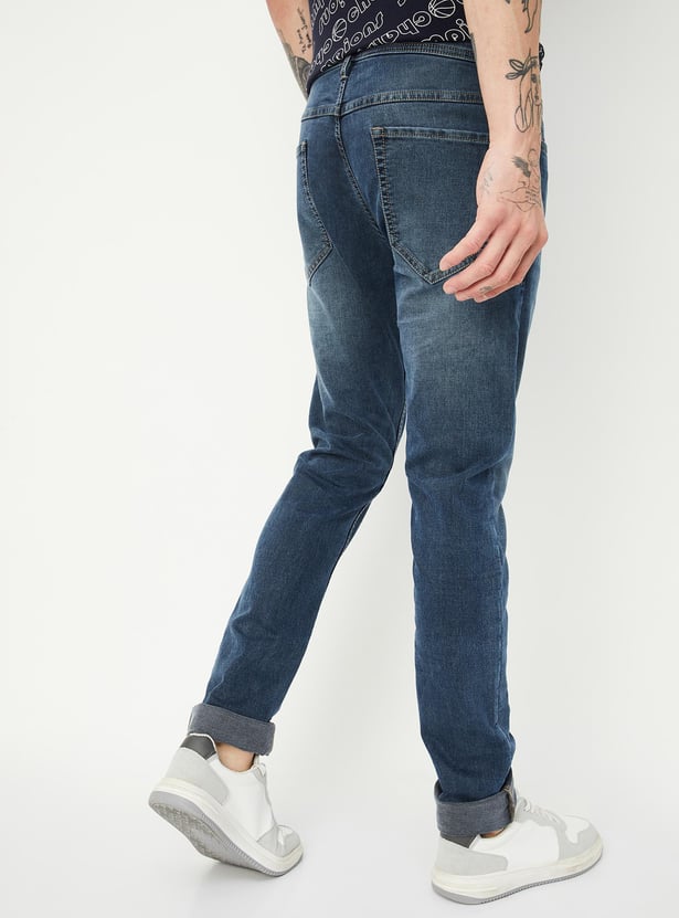 Men Skinny Fit Washed Jeans