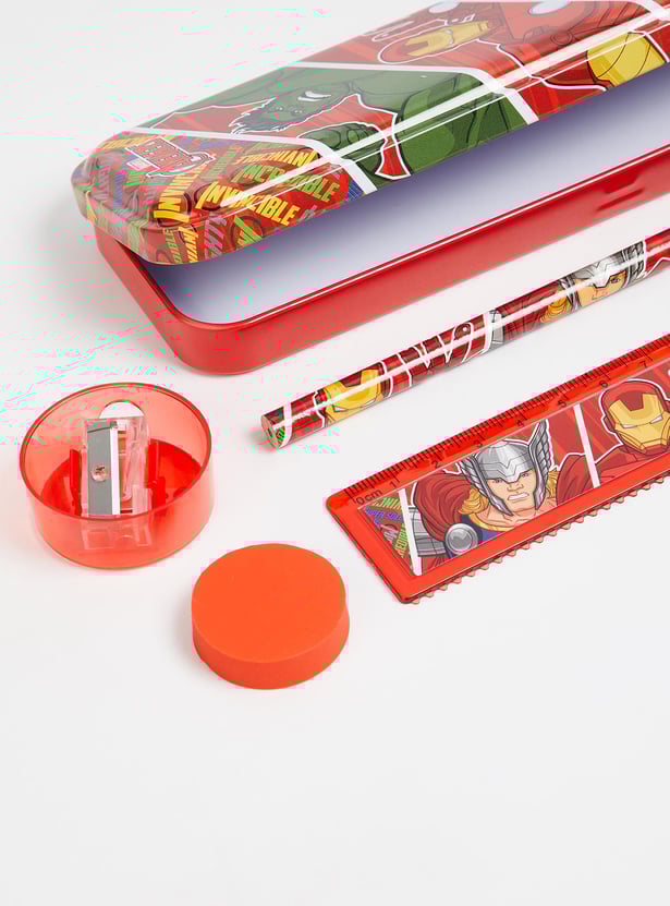 Kids Avengers Printed Pencil Box Gift Set
