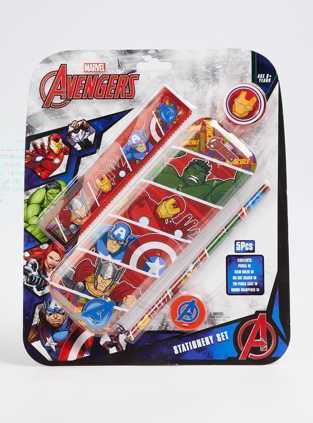 Kids Avengers Printed Pencil Box Gift Set