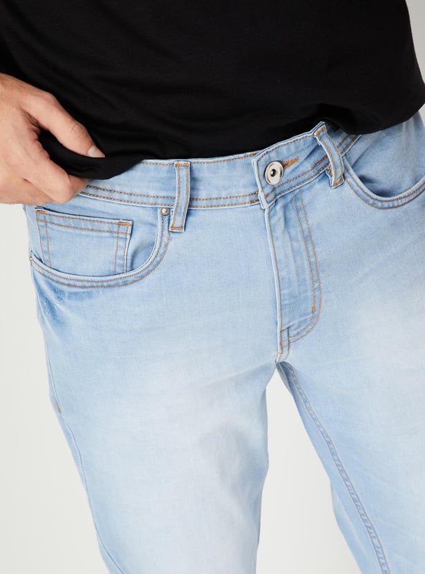 Men Washed Skinny Fit Jeans