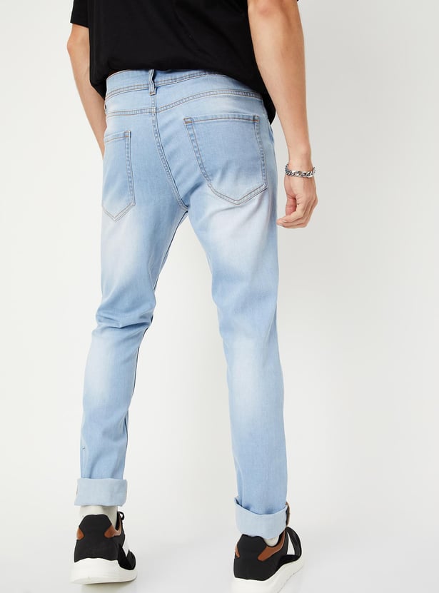 Men Washed Skinny Fit Jeans