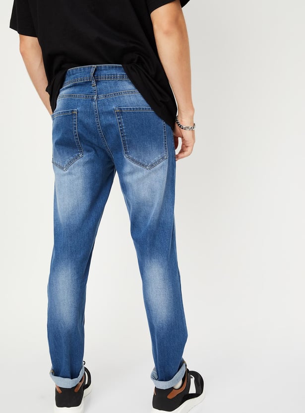 Men Washed Skinny Fit Jeans