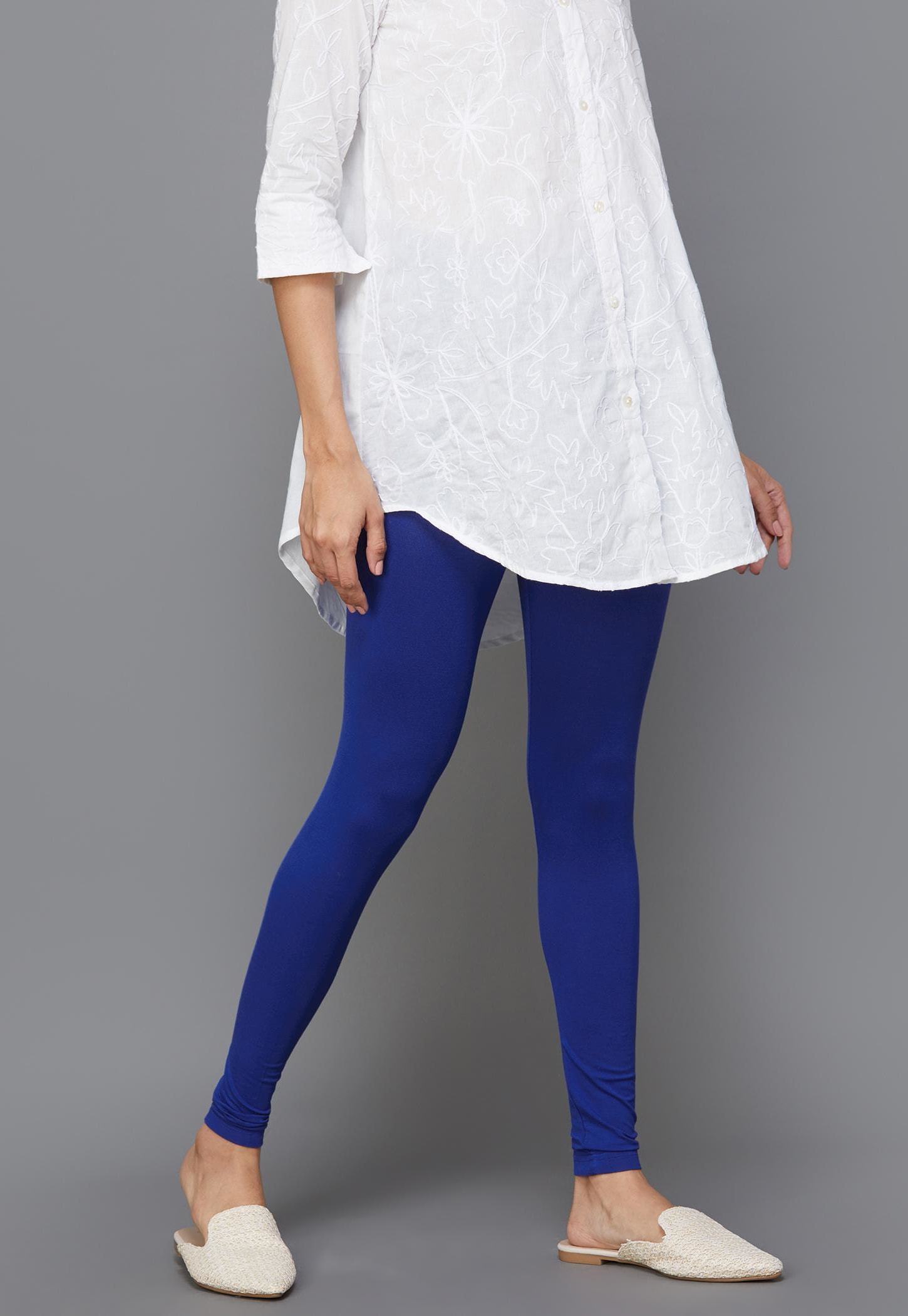 MELANGE Women Solid Leggings-picture-35