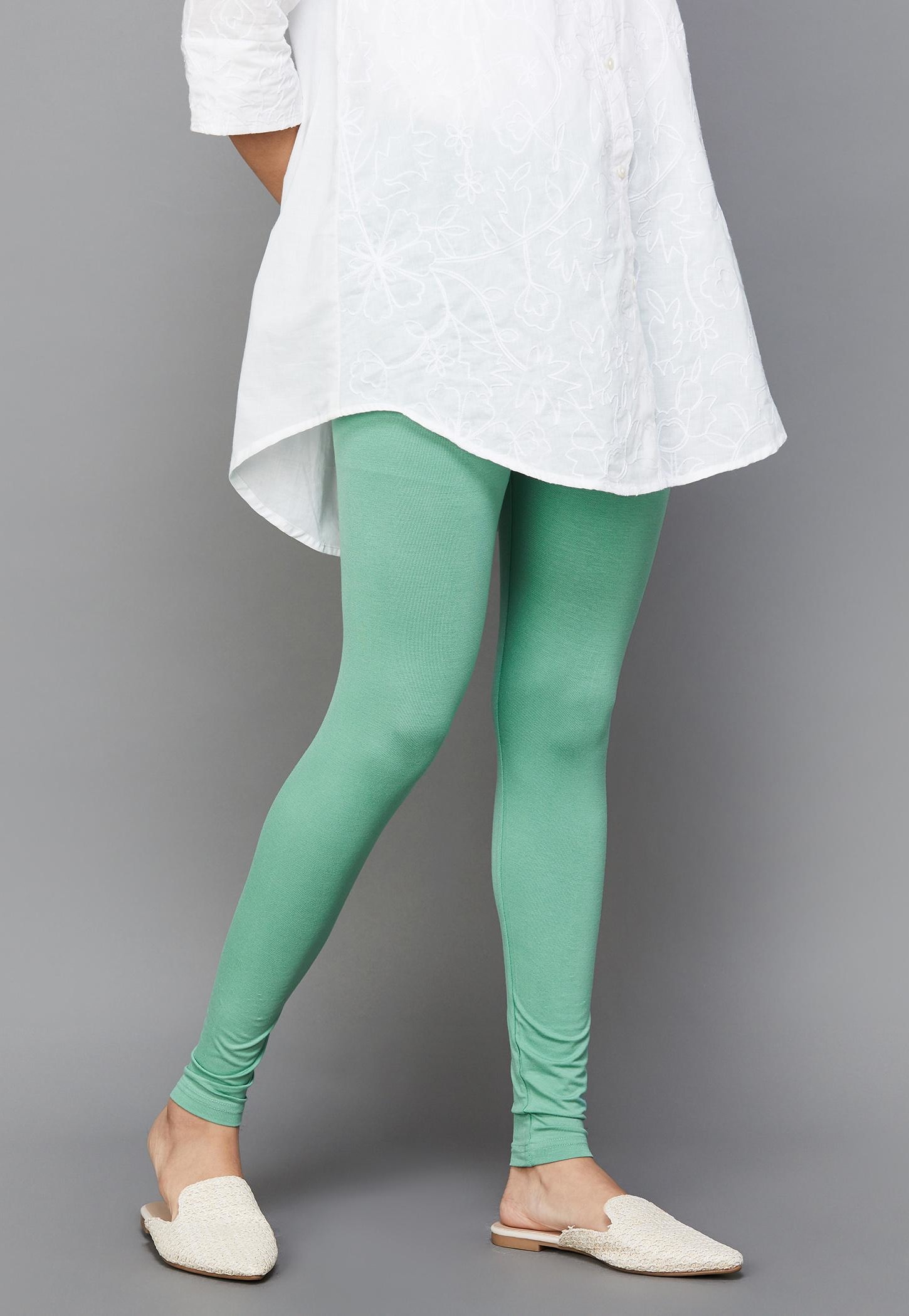 MELANGE Women Solid Leggings-picture-44