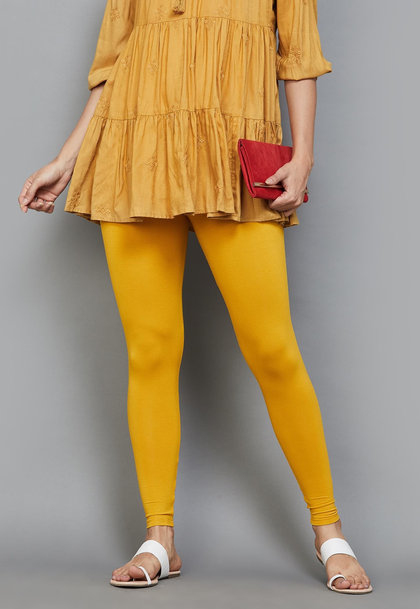 MELANGE Women Solid Leggings-picture-21