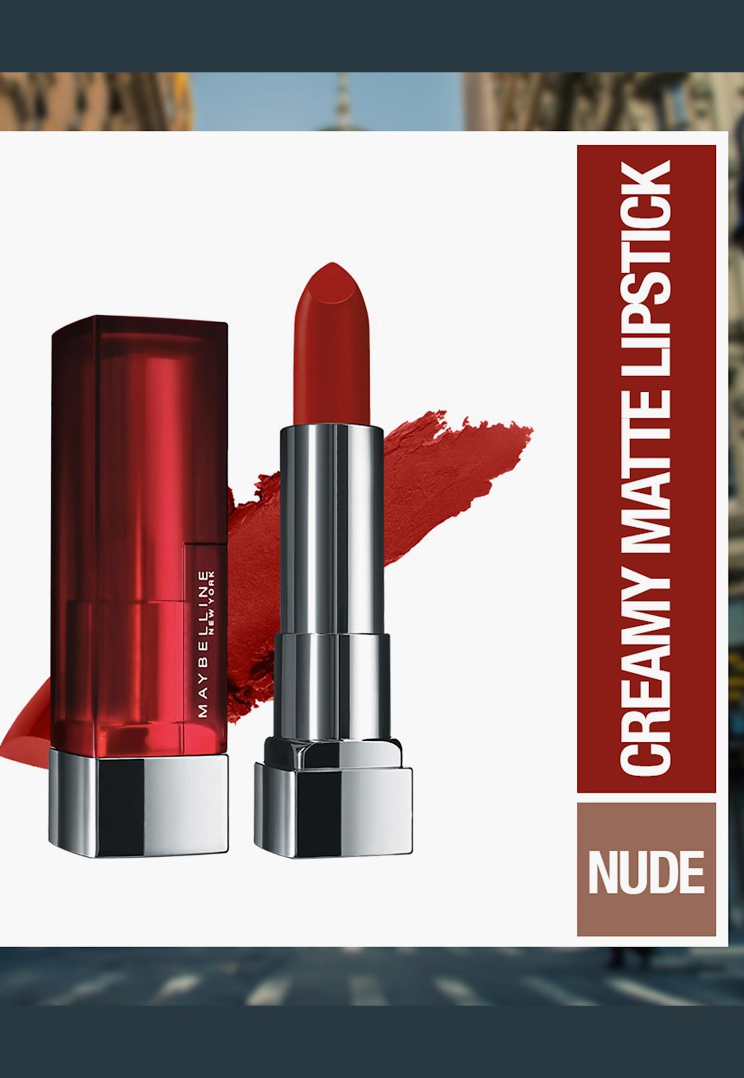 MAYBELLINE NEW YORK City Heat Color Sensational Creamy Matte Lipstick - Noho Amber 6 - 3.9g-picture-26