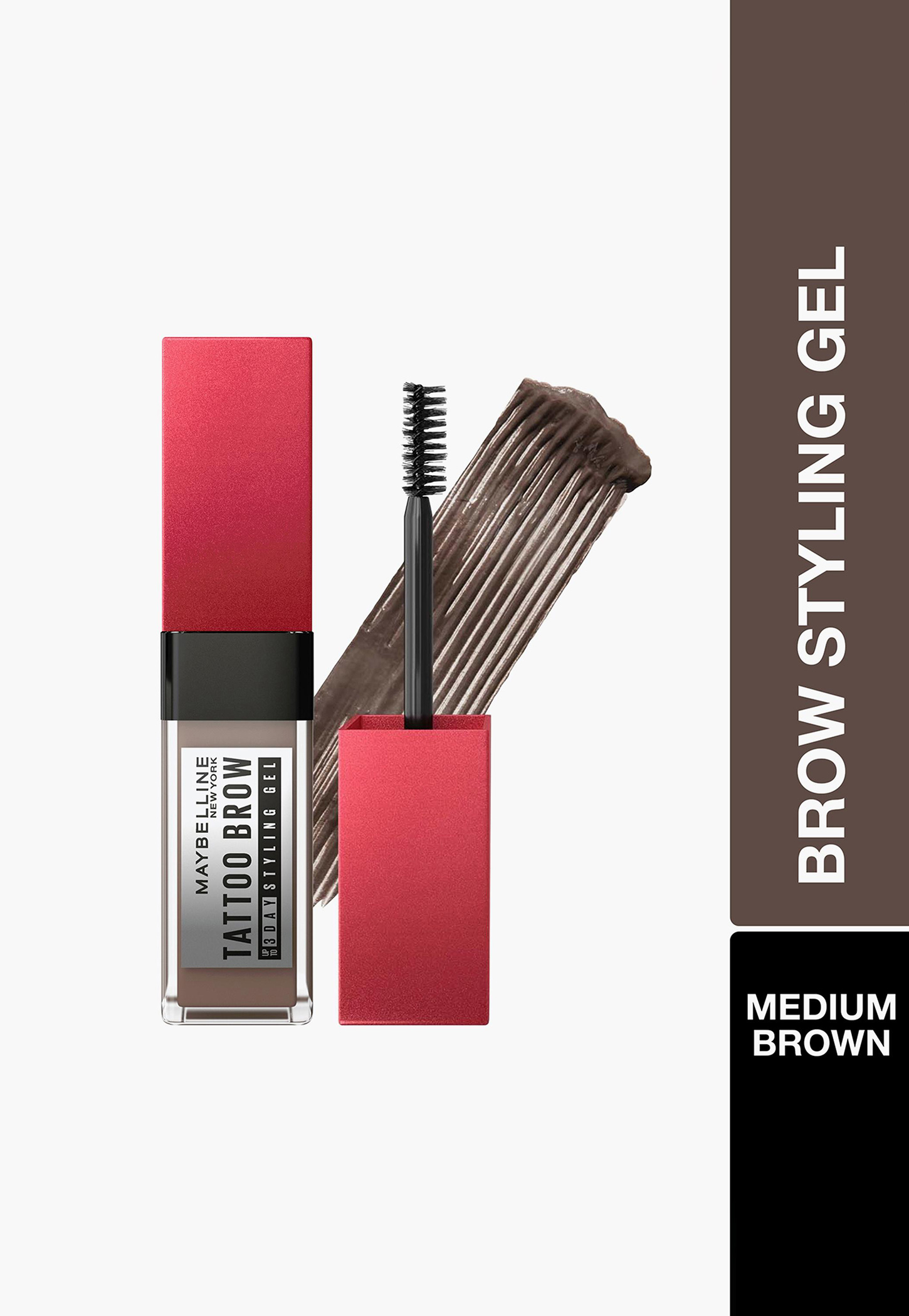 MAYBELLINE NEW YORK Tattoo Brow 3 Day Styling Brow Gel - Medium Brown - 6ml-image-4