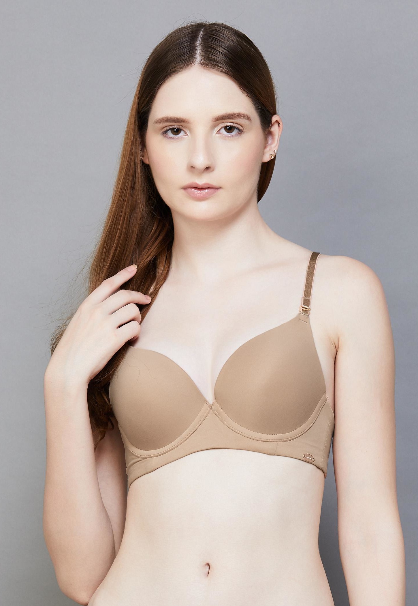 ENAMOR Solid Padded Wired Balconette Bra-picture-47