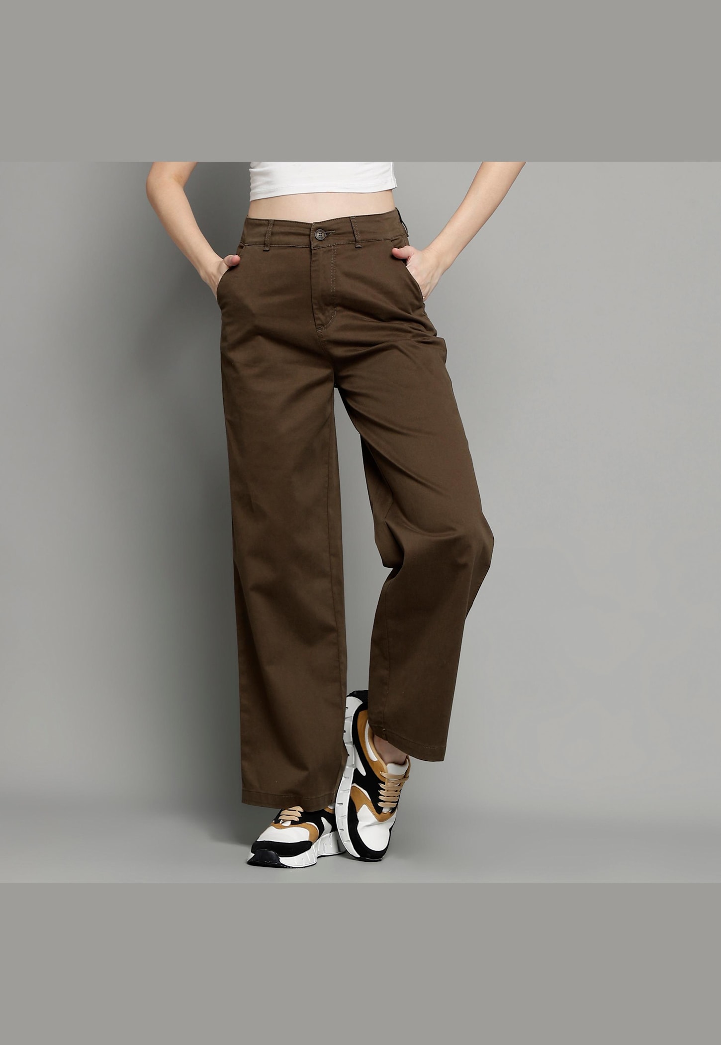 XPOSE Women Solid Wide-Leg Pants-picture-12