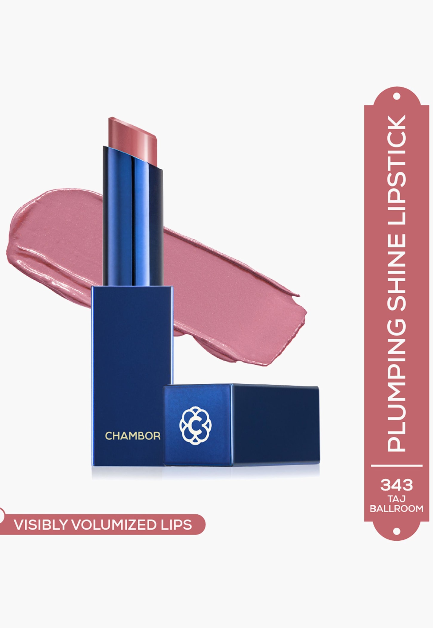 CHAMBOR Colour Studio Tres Shine Plump Lipstick - Taj Ballroom 343 - 3g-image-22