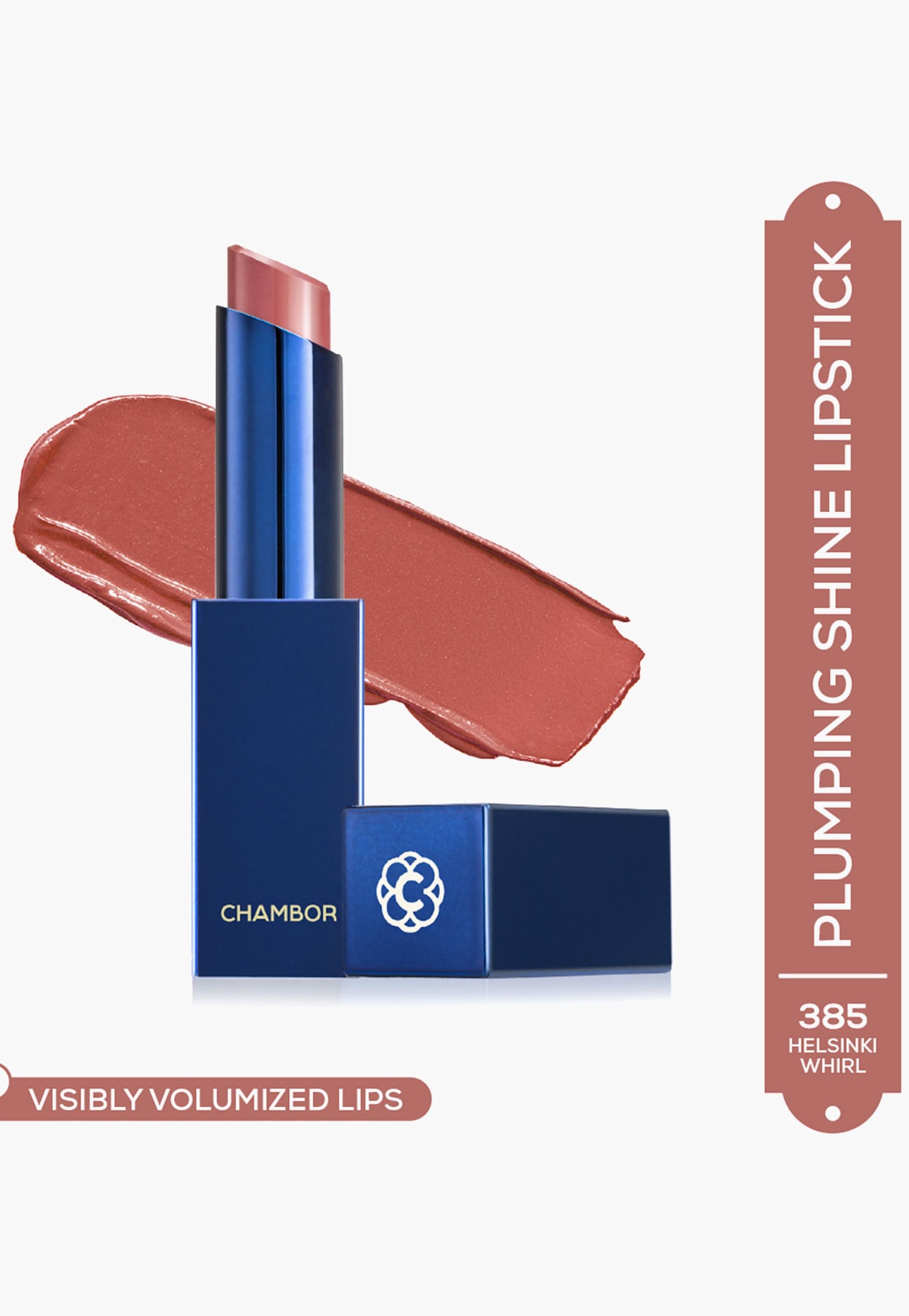 CHAMBOR Colour Studio Tres Shine Plump Lipstick - Helsinki Whirl 385 - 3gm-picture-36