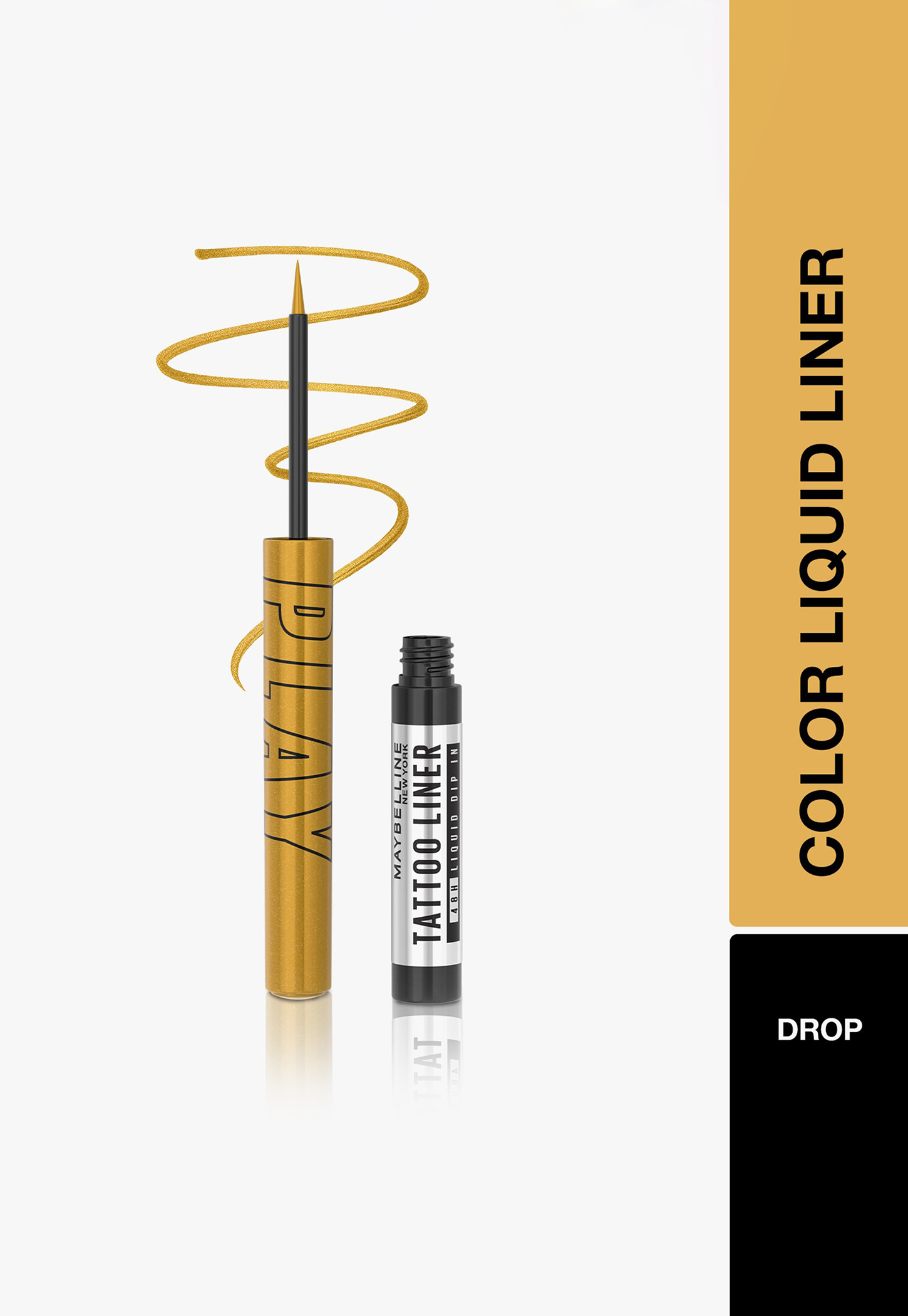 MAYBELLINE NEW YORK Tattoo Play Gold Liquid Eyeliner - Drop - 2.1ml-image-5