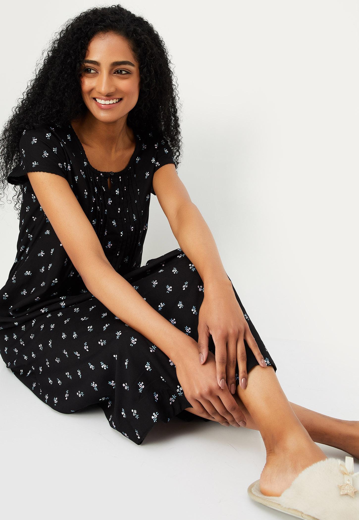 Women Floral Printed Nightgown-picture-47