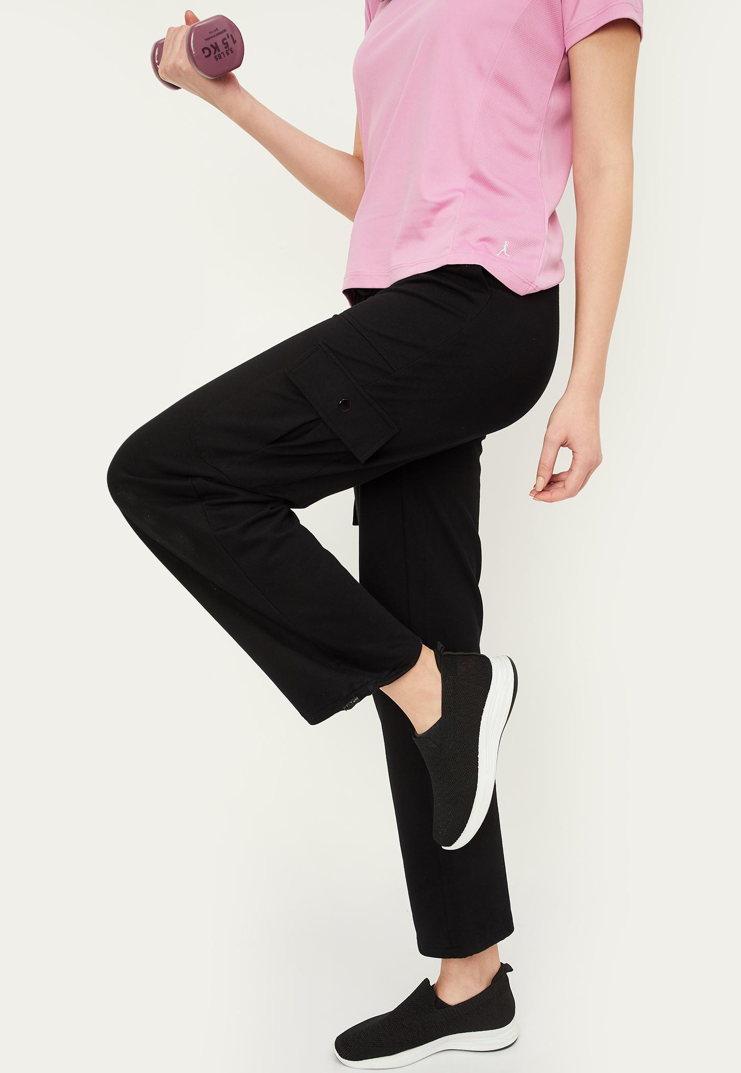 Women Solid Cargo Track Pants-image-18