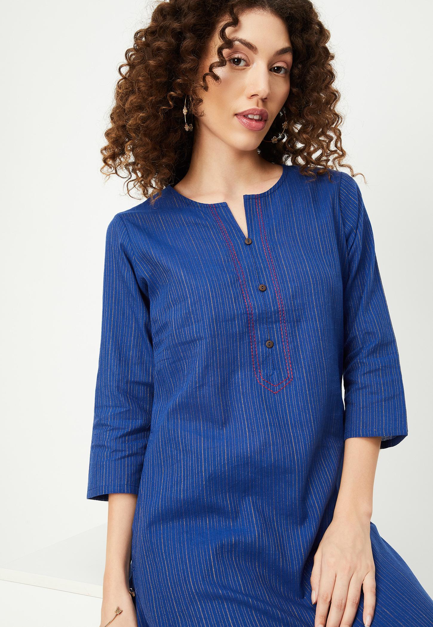 Women Striped Straight Kurta-image-42