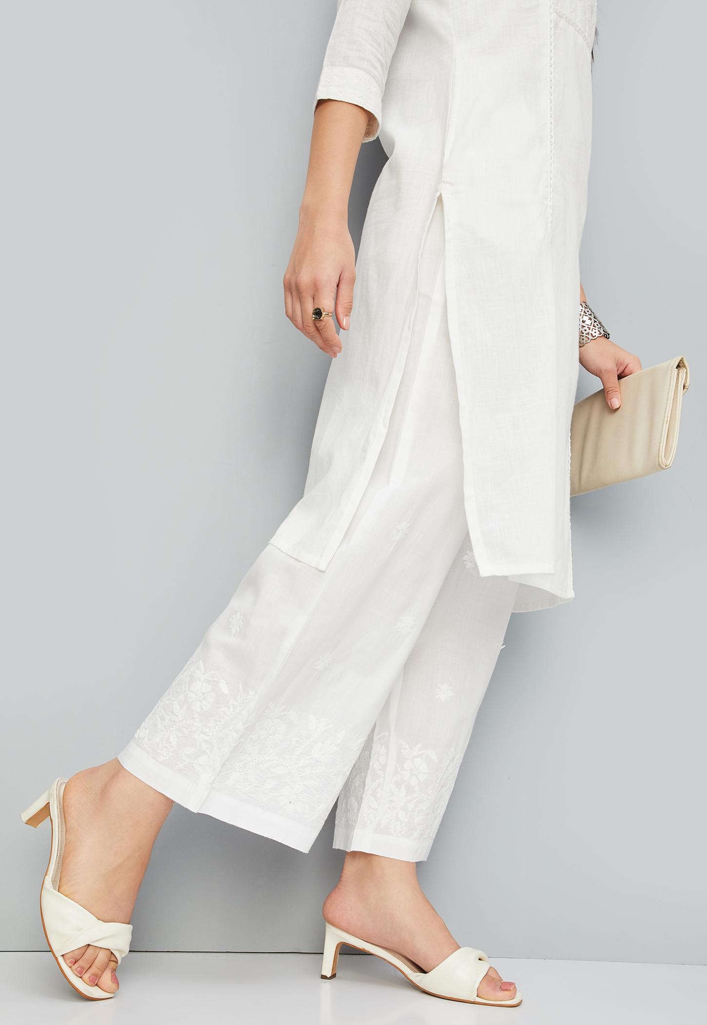 Women Embroidered Palazzos-image-13